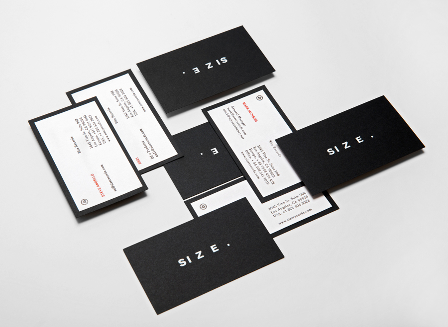 Logo and business card with white foil detail designed by Face for Steve Angello's independent record label Size