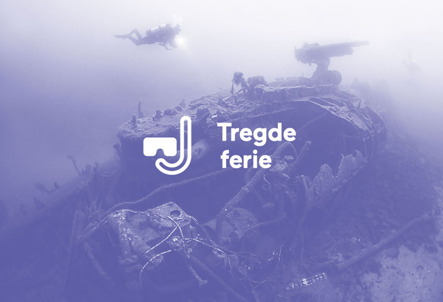 Logo and tinted photography created by Neue for Norwegian coastal holiday resort Tregde Ferie