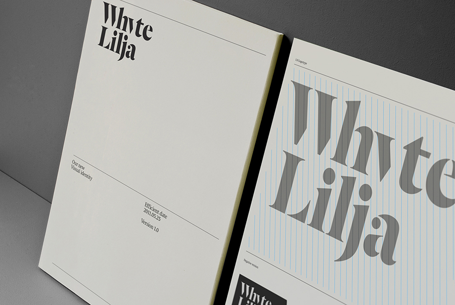 Logo and print designed by Kurppa Hosk for Swedish architectural firm Whyte Lilja