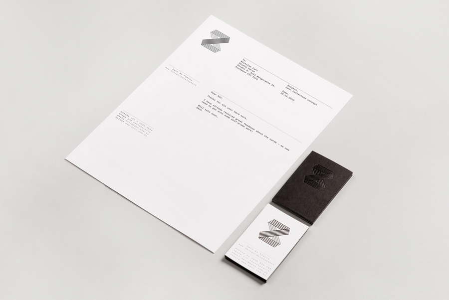 Logo, letterhead and duplex business card with foil detail for web developer Zann St Pierre created by ThoughtAssembly