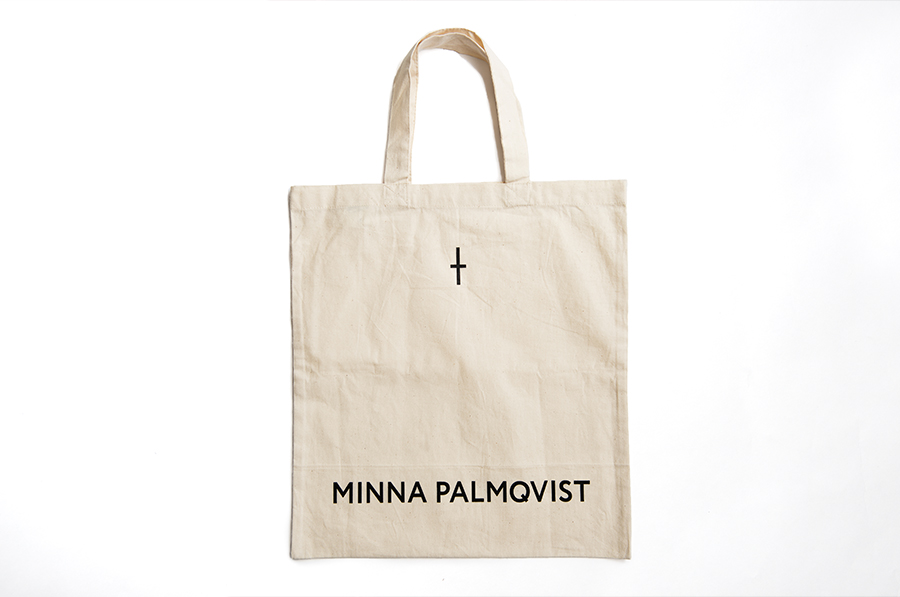 Logotype, mark and tote tag designed by Bedow for fashion designer and label Minna Palmqvist