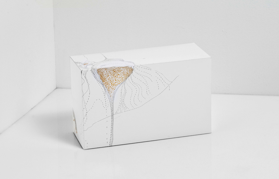 Packaging with gold foil detail designed by Anagrama for San Pedro pastry shop Catalina Fernandez