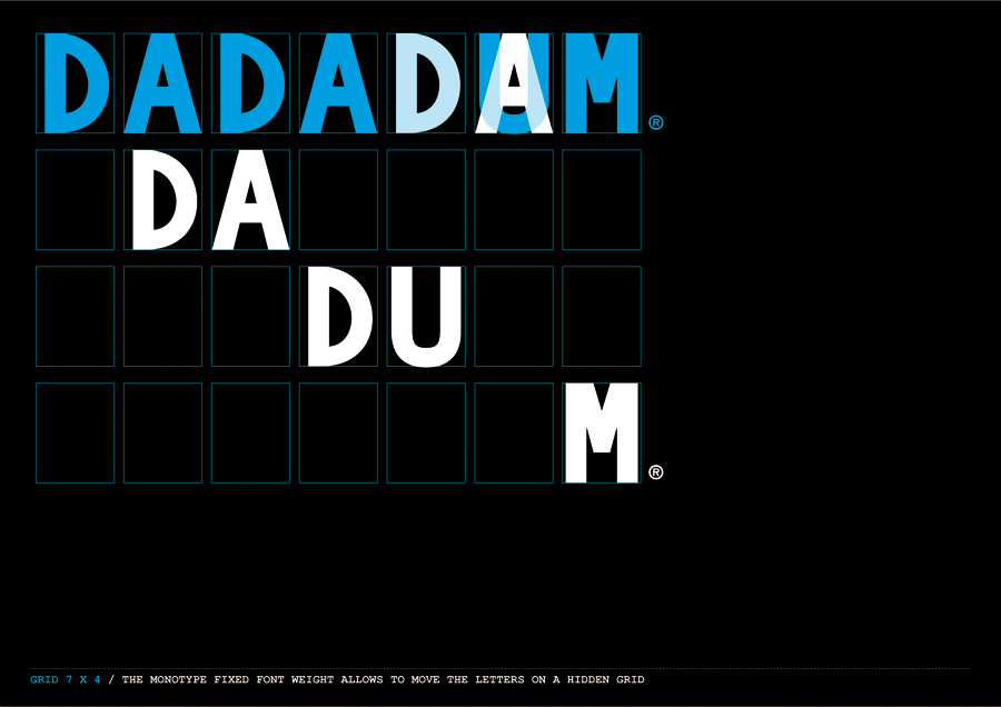 Logotype and custom typography created by Demian Conrad Design for Swiss contemporary furniture design and manufacturer Dadadum