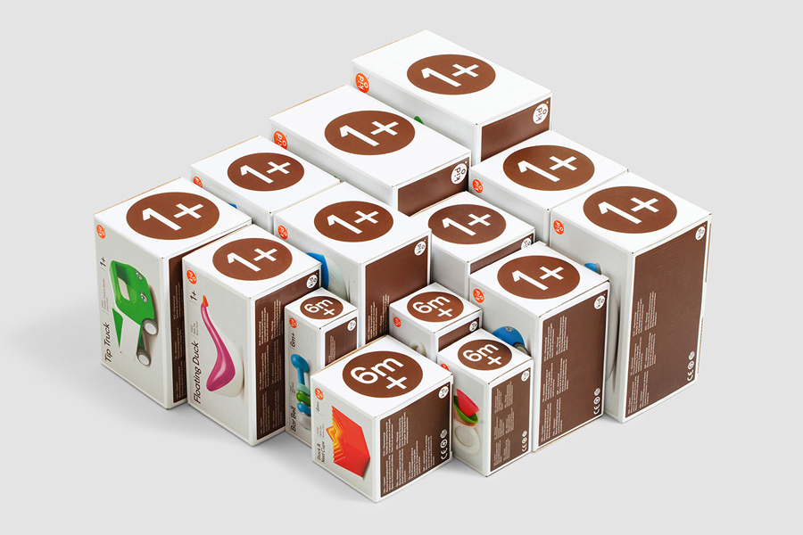 Packaging for modern toy business Kid O designed by Studio Lin
