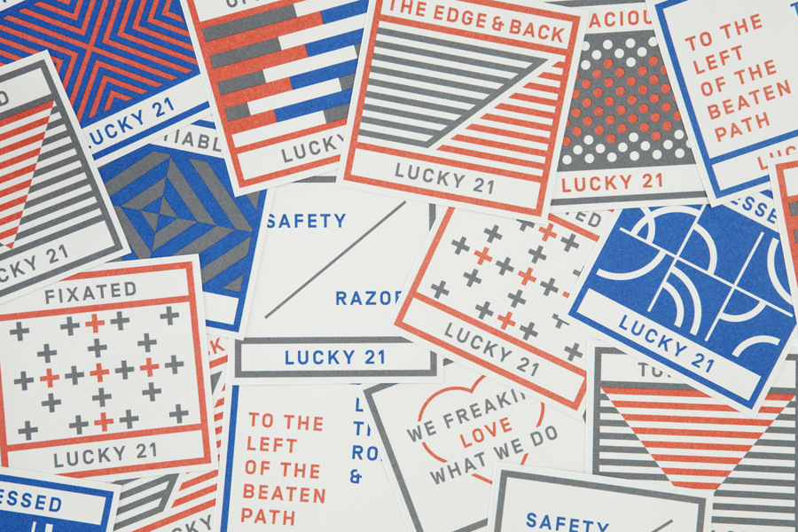 Print designed by Blok for Dallas and LA film production company Lucky 21.