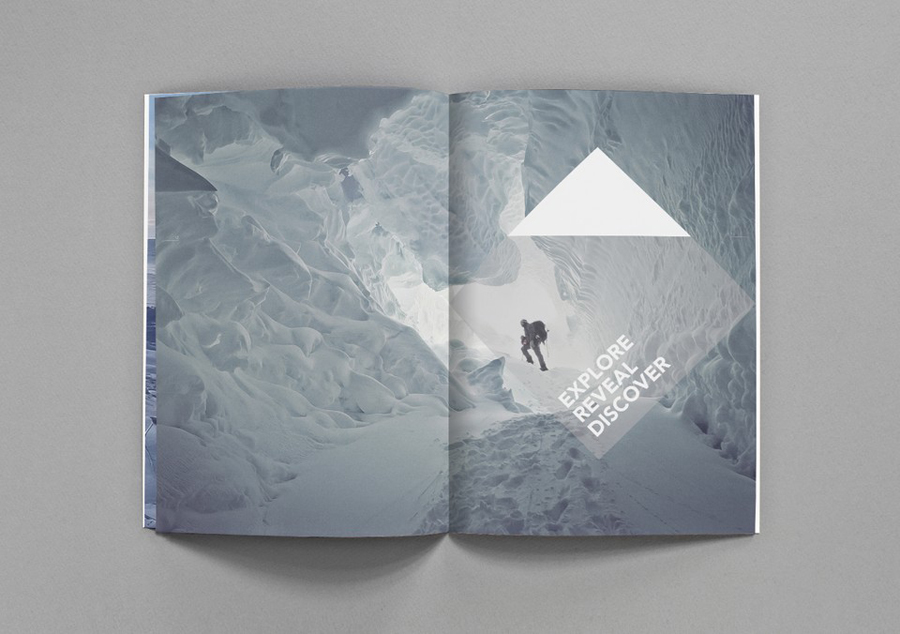 Logo and brochure designed by BRR for New Zealand Antarctic Research Institute 