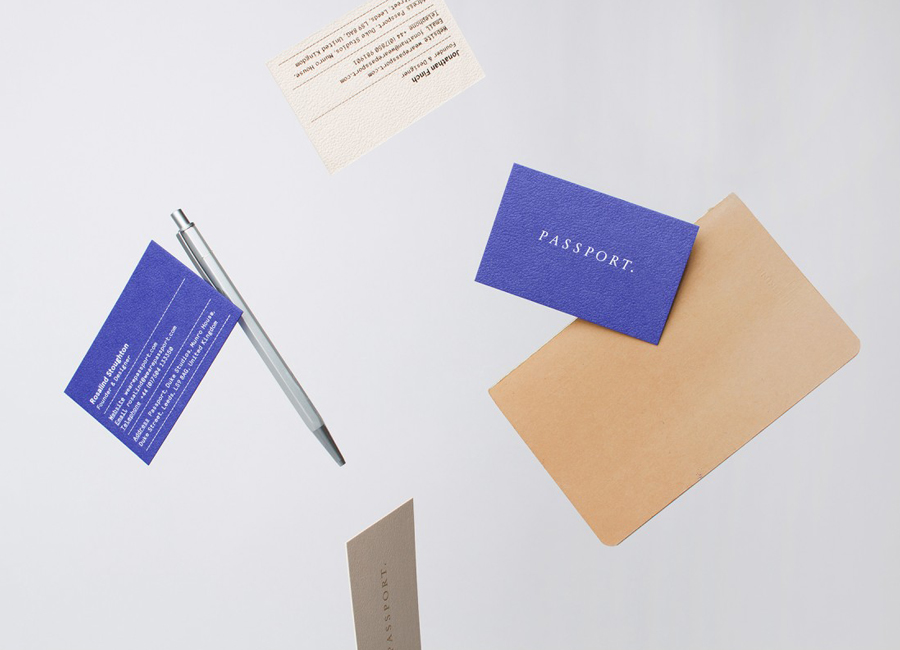 Colorplan business cards for Leeds based design studio Passport