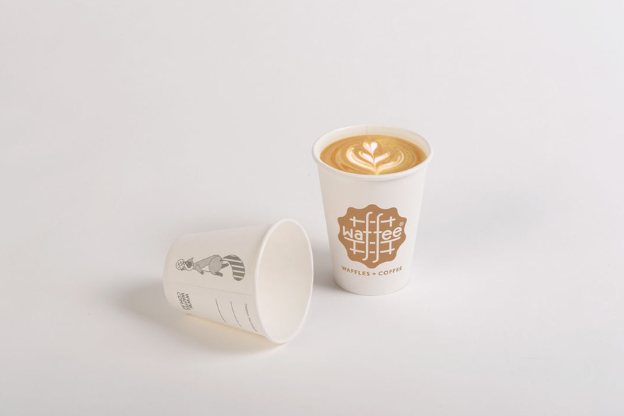 Packaging designed by A Friend Of Mine for Belgian waffle and coffee chain Waffee