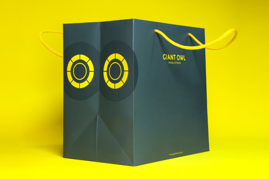 Logo and bag by Alphabetical for independent production company Giant Owl