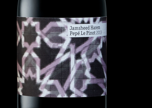 Packaging for limited edition wine collection Jamsheed Harem designed by Cloudy Co.