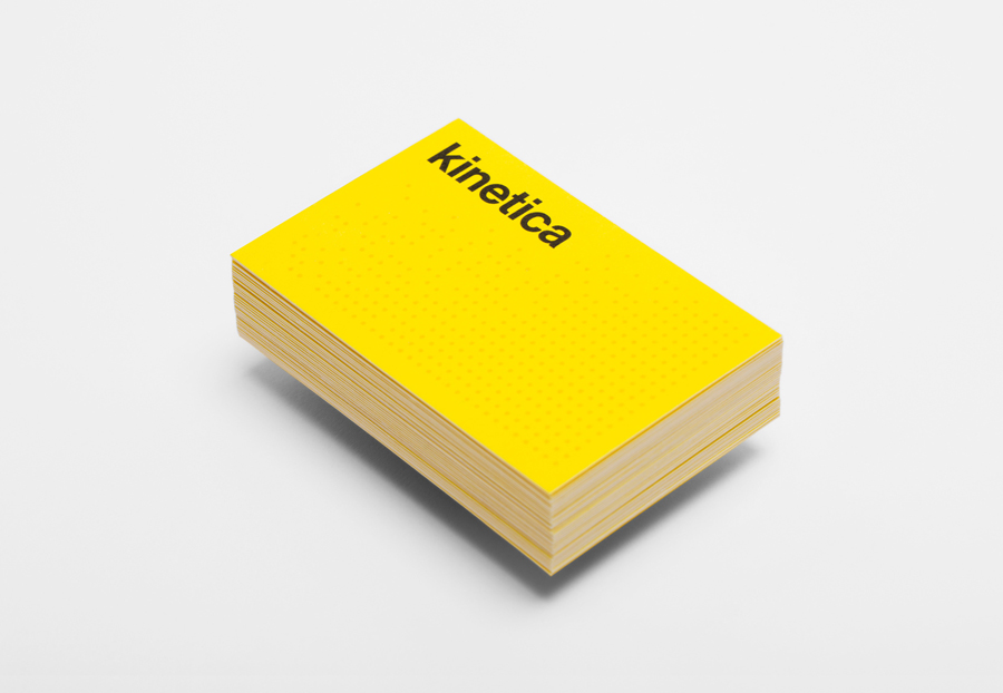 Logotype and business card designed by Face for industrial design studio Kinetica