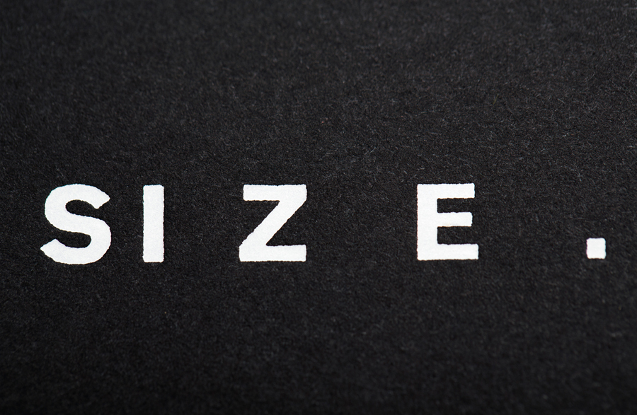 Logo as a white foil detail designed by Face for Steve Angello's independent record label Size