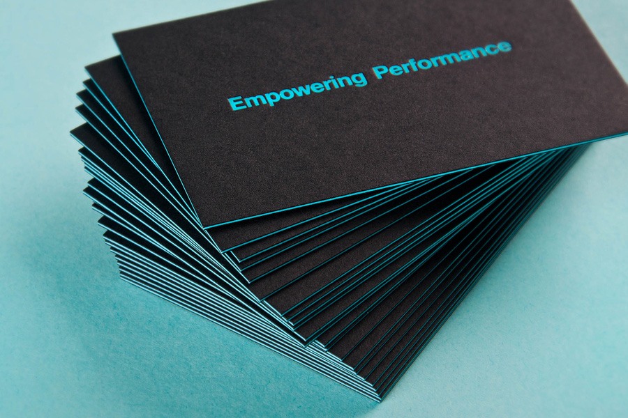 Logo and triplex business card with deboss foil detail designed by Analogue for management professional Steve Shine