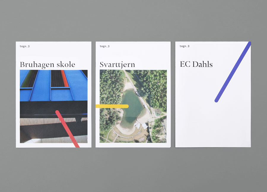 Logo and brochure design by Neue for Norwegian architecture studio Tegn_3