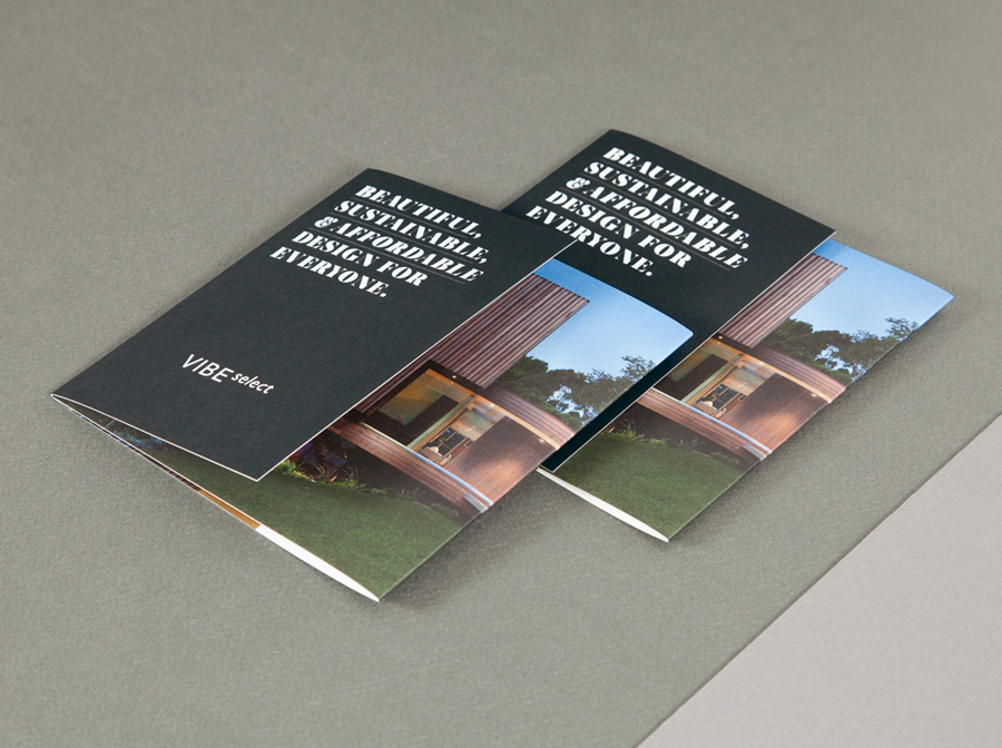 Brochure for architectural firm Vibe Select designed by Studio Constantine