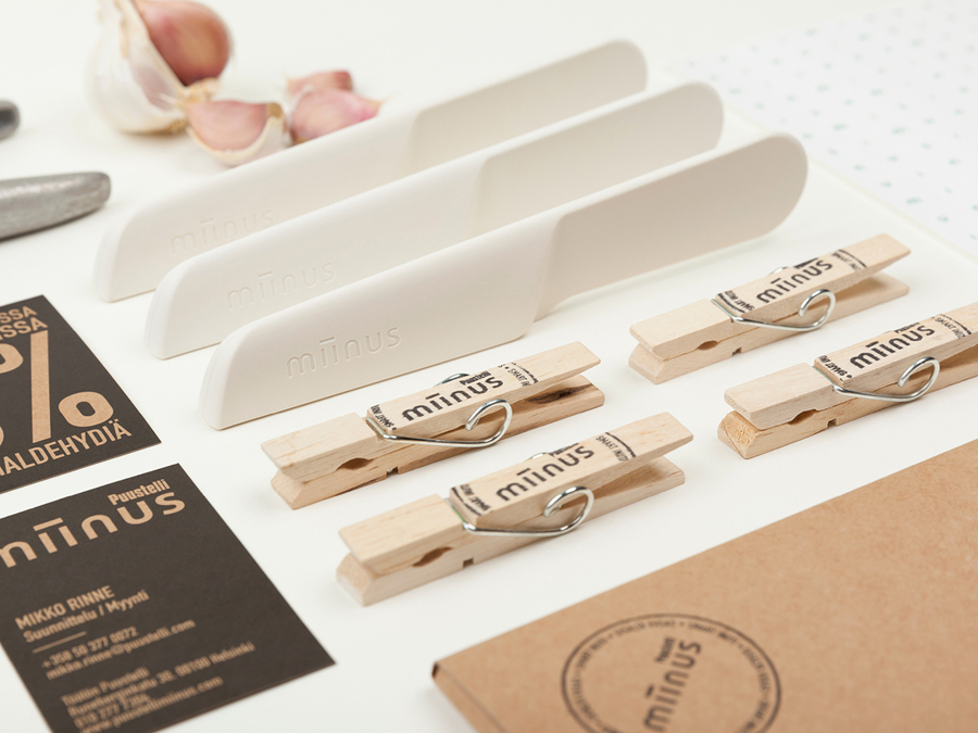 Stationery designed by Bond for Puustilli's new reductionist kitchen Miinus