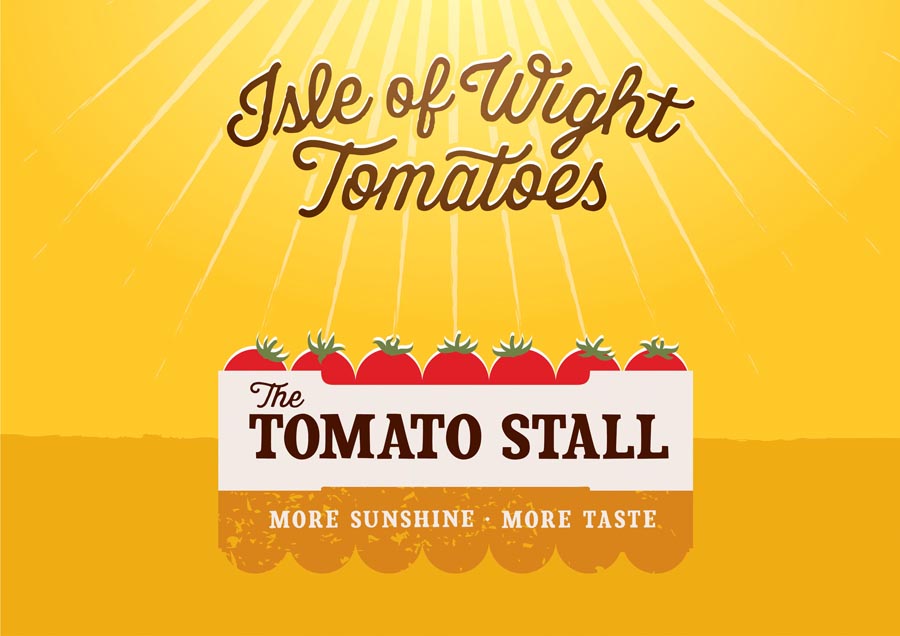 Visual identity by Designers Anonymous for speciality tomato grower and artisan tomato product producer The Tomato Stall