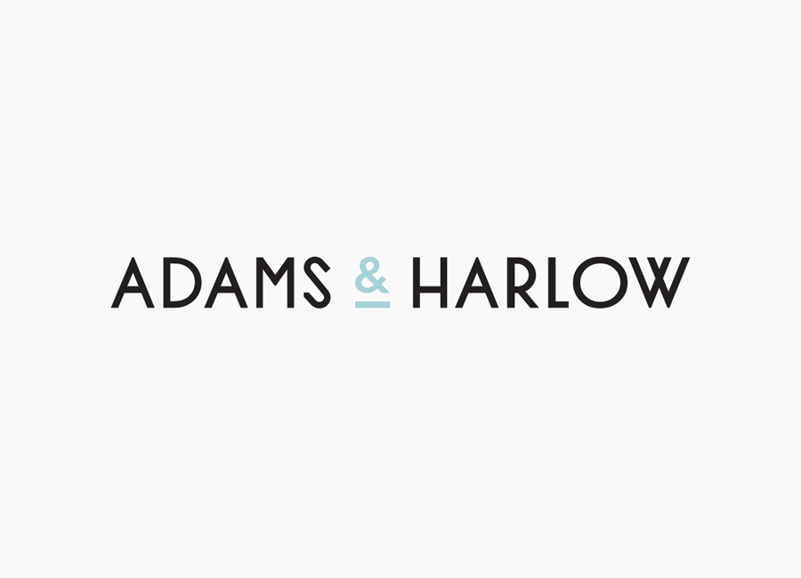 Sans-serif logotype created by Designers Anonymous for Lincolnshire made pork pie brand Adams & Harlow