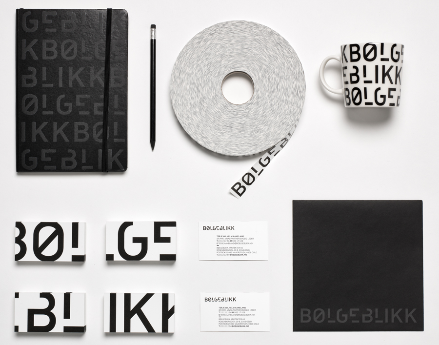 Logotype and stationery designed by Tank for architecture firm Bølgeblikk