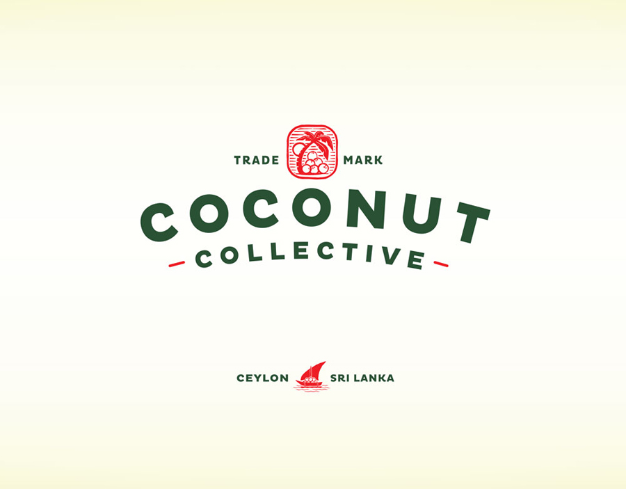 Logo for organic, flavoured, coconut water brand The Coconut Collective by Marx Design