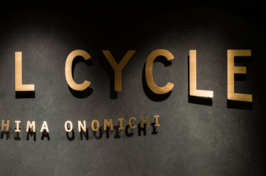 Logotype and interior signage designed by UMA for U2's Onomichi based Hotel Cycle