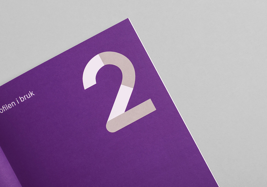 Logotype and print with a purple spot colour detail designed by Heydays for Norwegian accounting and consultant firm Intu