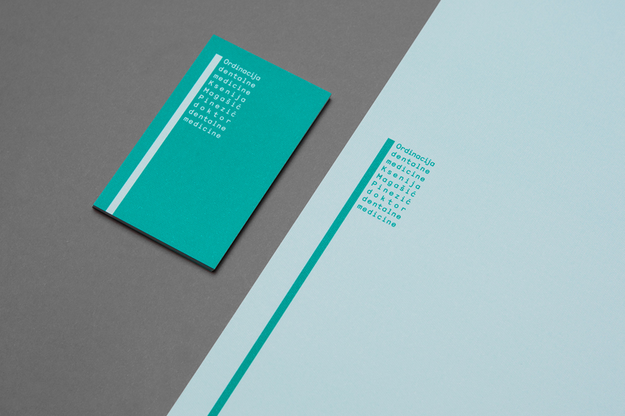 Logo, business card and letterhead designed by Studio8585 for Croatian dental practice run by Dr. Ksenija Magašić Pinezić