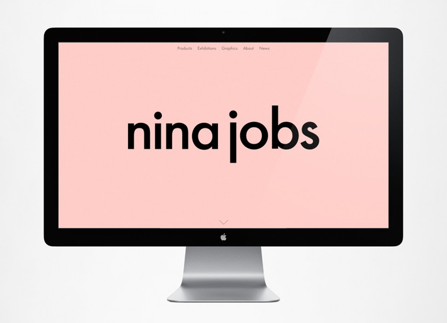 Logotype and website for industrial designer Nina Jobs designed by BVD
