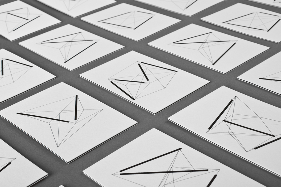 Triplex business card for structural engineering firm Nosive Strukture designed by Bunch