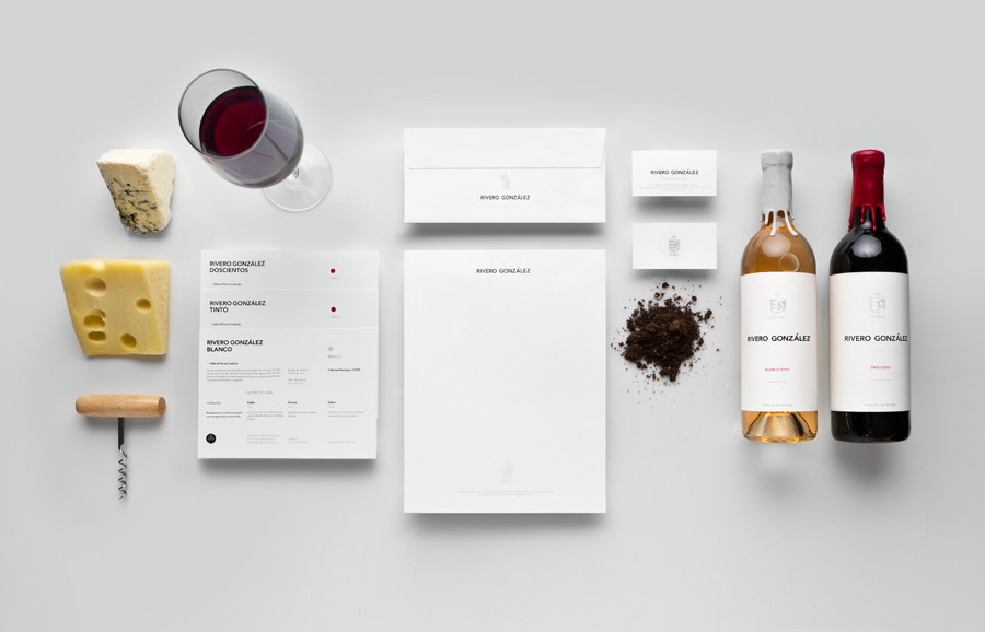 Logo, stationery and packaging developed by Anagrama for Rivero Gonzalez