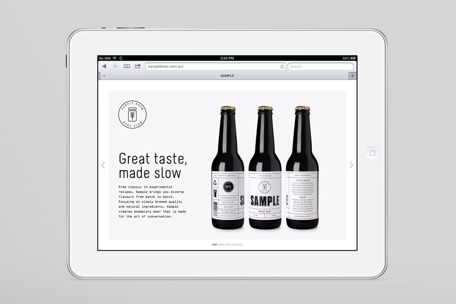 Website designed by Longton for Sample Brew