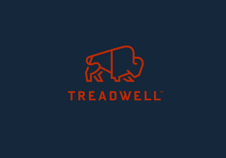 Logo designed by Perky Bros for floor specialist Treadwell
