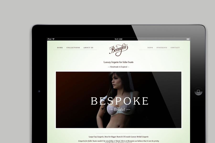 Website and visual identity designed by Parent for luxury lingerie brand Beaujais