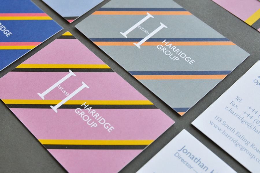 Logo design and stationery design by Igloo for corporate travel company Harridge Group