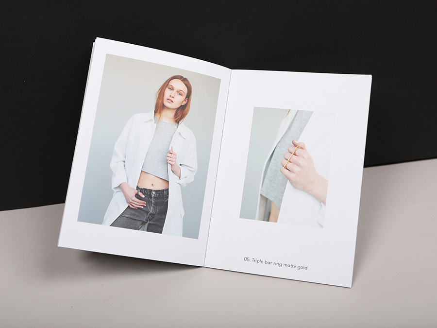 Lookbook for contemporary jewellery designer Iona Brown designed by Sam Flaherty