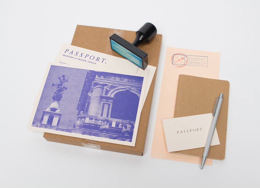 Hand stamped stationery and business cards for Leeds based design studio Passport