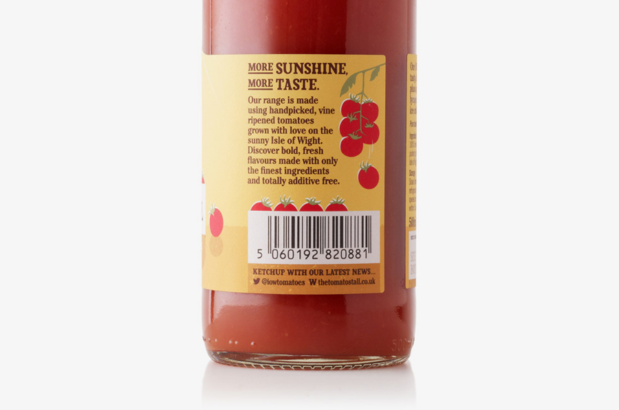 Packaging by Designers Anonymous for speciality tomato grower and artisan tomato product producer The Tomato Stall
