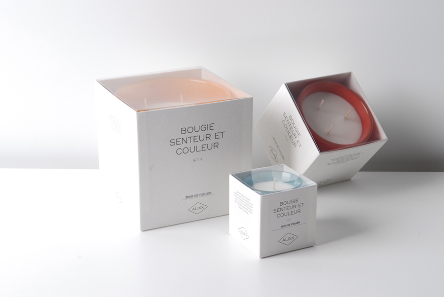 Packaging and brand identity designed by Coast for handmade scented candles and soap brand Alixx