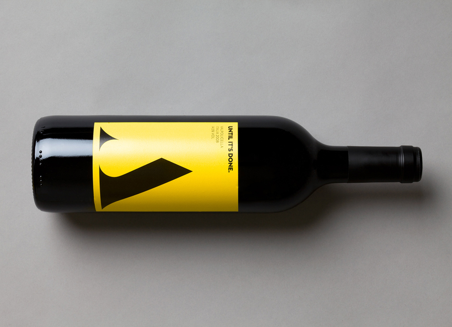 Wine label designed by Bond for Finnish information system development and optimisation company Attido