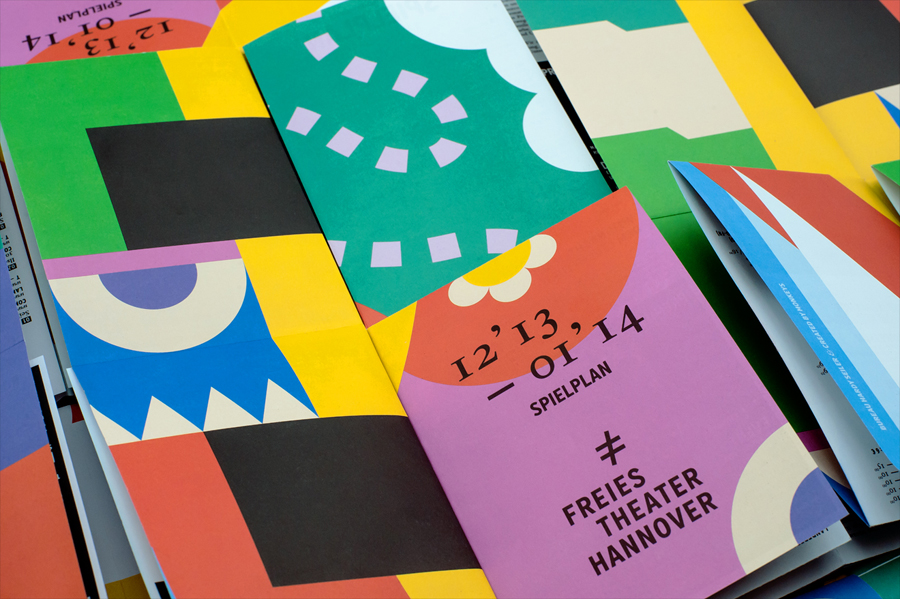 Programme with bright illustrative detail for Freies Theater Hannover by Bureau Hardy Seiler