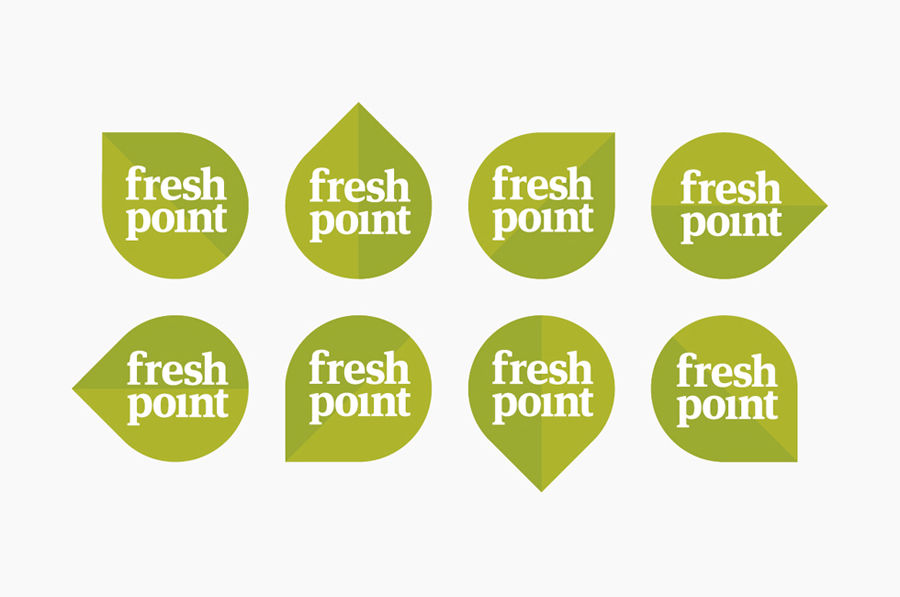 Logo set created by Designers Anonymous for Russian fast food cafe Fresh Point