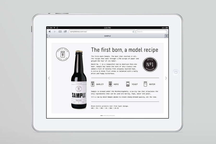 Website designed by Longton for Sample Brew