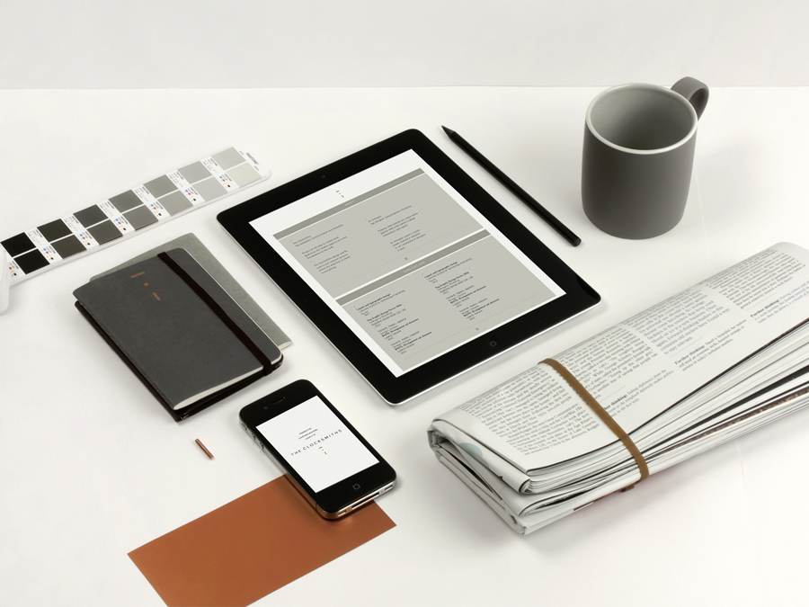 Stationery and website design by The Clocksmiths