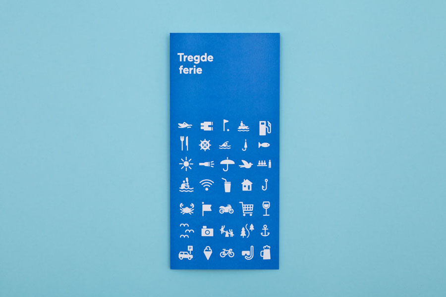 Logo, iconography and print designed by Neue for Norwegian coastal holiday resort Tregde Ferie