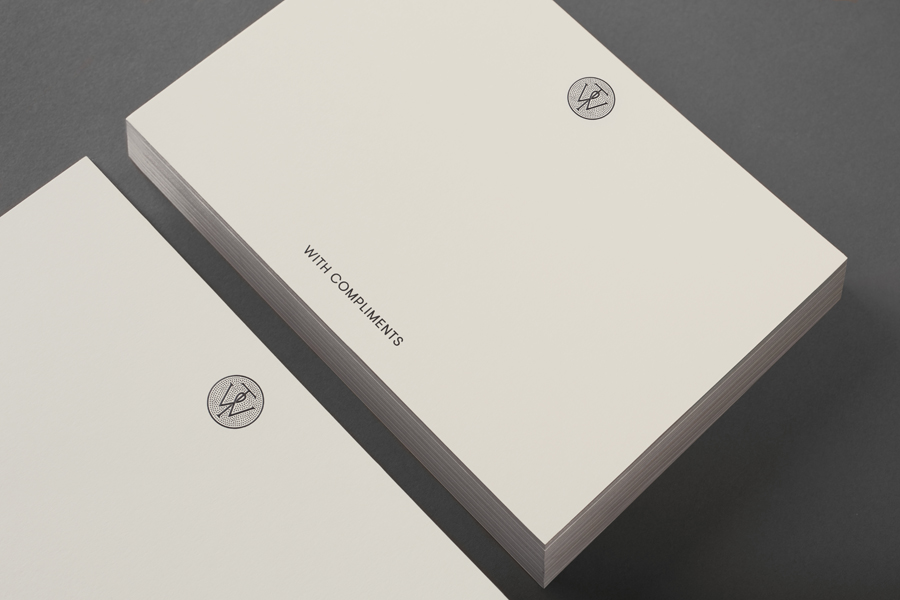 Monogram and compliment slip designed by Bunch for business consultancy Willow Tree 