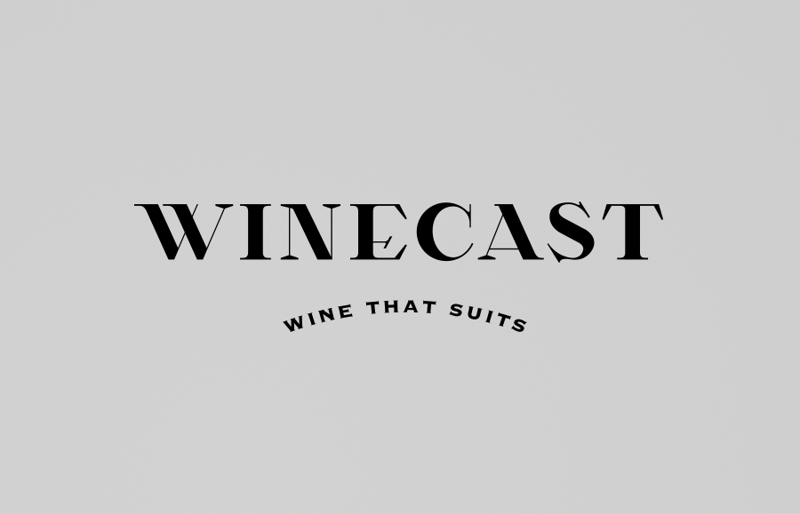 Logo designed by Anagrama for online wine-tasting, curation and delivery service Winecast