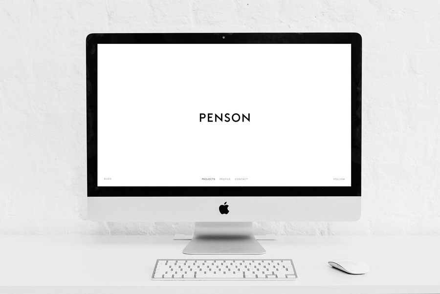 Logotype and website for interior design firm Penson Group created by She Was Only