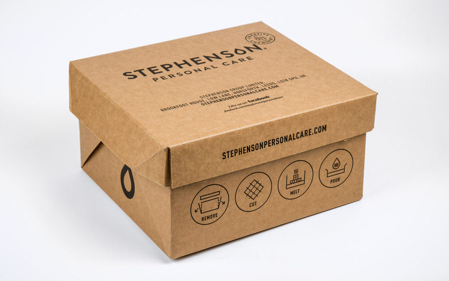 Logo, brand identity and packaging designed by Robot Food for UK soap base specialist Stephenson Personal Care