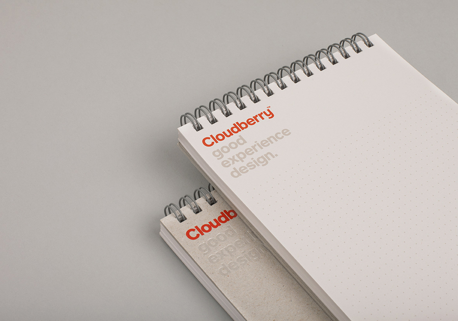 Logotype and notepad designed by Perky Bros for Cloudberry
