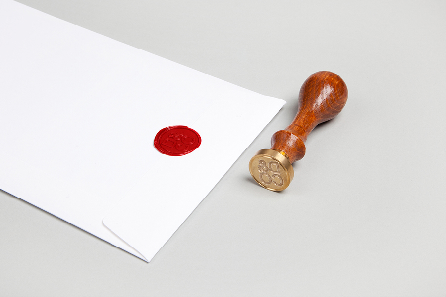 Logo as a wax seal by Hunt Studio for business advisory and management consultancy Daum & Co